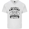 An Awesome Doctor Looks Like GP Funny Mens V-Neck Cotton T-Shirt White