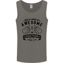 An Awesome Doctor Looks Like GP Funny Mens Vest Tank Top Charcoal