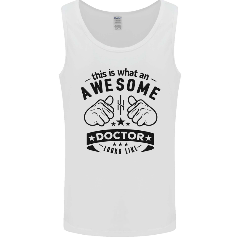 An Awesome Doctor Looks Like GP Funny Mens Vest Tank Top White
