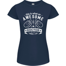An Awesome Doctor Looks Like GP Funny Womens Petite Cut T-Shirt Navy Blue