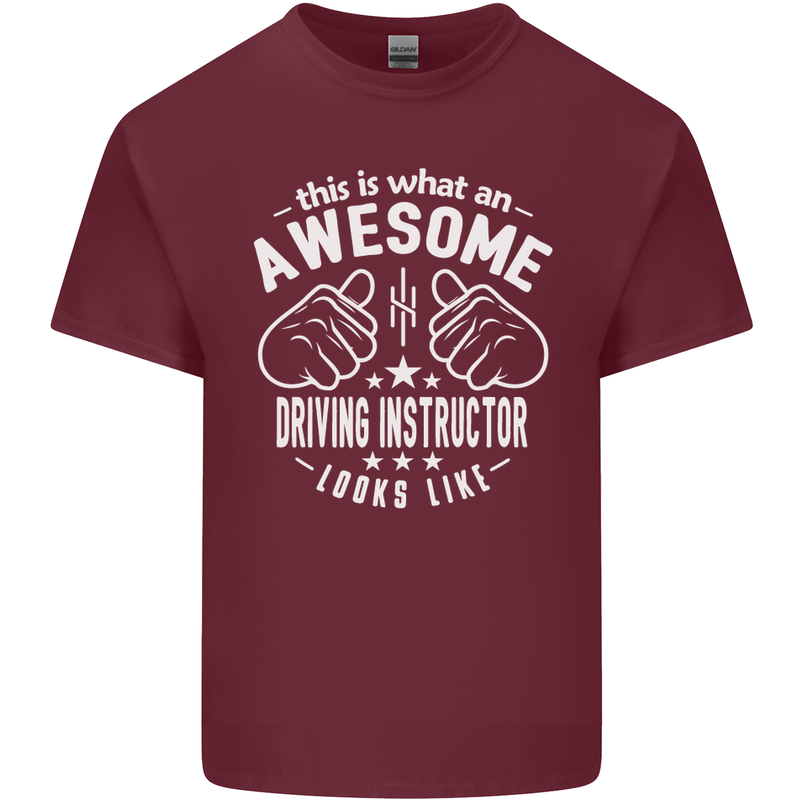An Awesome Driving Instructor Looks Like Mens Cotton T-Shirt Tee Top Maroon