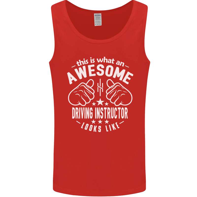 An Awesome Driving Instructor Looks Like Mens Vest Tank Top Red