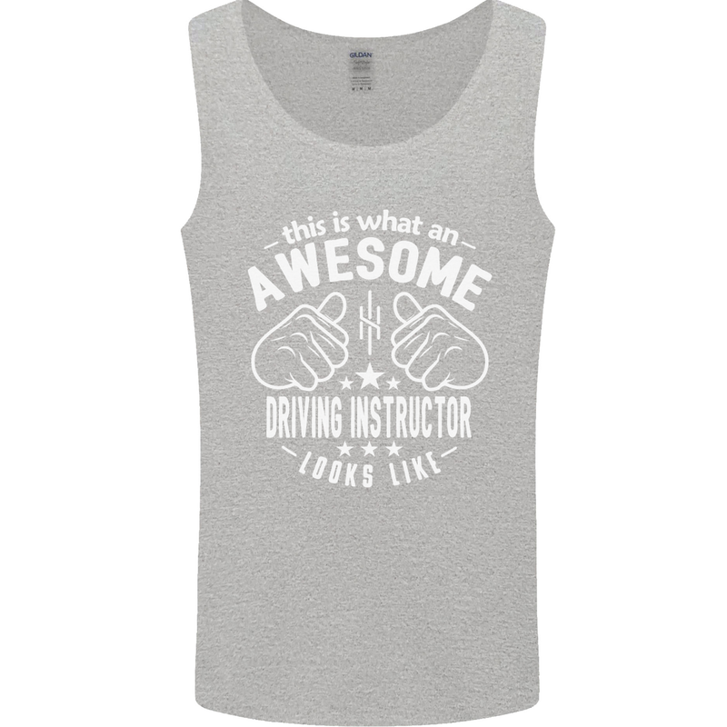 An Awesome Driving Instructor Looks Like Mens Vest Tank Top Sports Grey