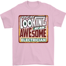 An Awesome Electrician Looks Like Mens T-Shirt Cotton Gildan Light Pink
