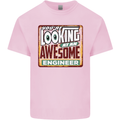 An Awesome Engineer Mens Cotton T-Shirt Tee Top Light Pink