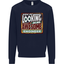 An Awesome Engineer Mens Sweatshirt Jumper Navy Blue
