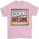 An Awesome Engineer Mens T-Shirt Cotton Gildan Light Pink
