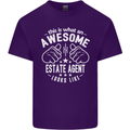 An Awesome Estate Agent Looks Like Mens Cotton T-Shirt Tee Top Purple