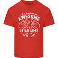 An Awesome Estate Agent Looks Like Mens Cotton T-Shirt Tee Top Red