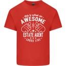 An Awesome Estate Agent Looks Like Mens Cotton T-Shirt Tee Top Red