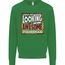 An Awesome Fisherman Fishing Kids Sweatshirt Jumper Irish Green