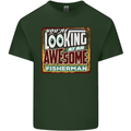 An Awesome Fisherman Fishing Mens Cotton T-Shirt Tee Top Forest Green