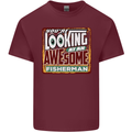 An Awesome Fisherman Fishing Mens Cotton T-Shirt Tee Top Maroon