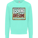 An Awesome Fisherman Fishing Mens Sweatshirt Jumper Peppermint