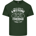 An Awesome Fisherman Looks Like Mens Cotton T-Shirt Tee Top Forest Green