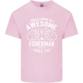 An Awesome Fisherman Looks Like Mens Cotton T-Shirt Tee Top Light Pink