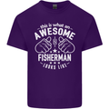 An Awesome Fisherman Looks Like Mens Cotton T-Shirt Tee Top Purple