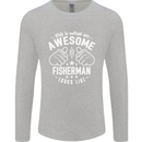 An Awesome Fisherman Looks Like Mens Long Sleeve T-Shirt Sports Grey