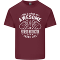 An Awesome Fitness Instructor Looks Like Mens Cotton T-Shirt Tee Top Maroon