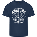 An Awesome Fitness Instructor Looks Like Mens Cotton T-Shirt Tee Top Navy Blue