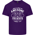 An Awesome Fitness Instructor Looks Like Mens Cotton T-Shirt Tee Top Purple