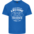 An Awesome Fitness Instructor Looks Like Mens Cotton T-Shirt Tee Top Royal Blue