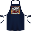 An Awesome Footballer Cotton Apron 100% Organic Navy Blue