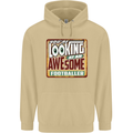 An Awesome Footballer Mens 80% Cotton Hoodie Sand
