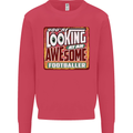 An Awesome Footballer Mens Sweatshirt Jumper Heliconia