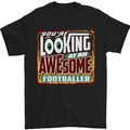 An Awesome Footballer Mens T-Shirt Cotton Gildan Black