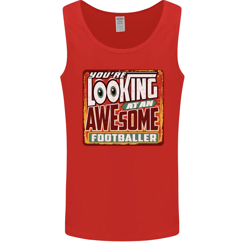 An Awesome Footballer Mens Vest Tank Top Red