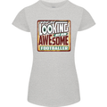 An Awesome Footballer Womens Petite Cut T-Shirt Sports Grey