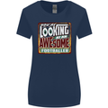 An Awesome Footballer Womens Wider Cut T-Shirt Navy Blue