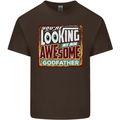 An Awesome Godfather Mens Cotton T-Shirt Tee Top Dark Chocolate