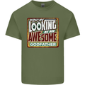An Awesome Godfather Mens Cotton T-Shirt Tee Top Military Green