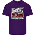 An Awesome Godfather Mens Cotton T-Shirt Tee Top Purple