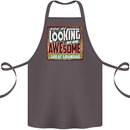 An Awesome Great Grandad Cotton Apron 100% Organic Dark Grey