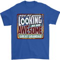 An Awesome Great Grandad Mens T-Shirt Cotton Gildan Royal Blue