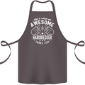 An Awesome Hairdresser Looks Like Cotton Apron 100% Organic Dark Grey