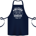 An Awesome Hairdresser Looks Like Cotton Apron 100% Organic Navy Blue