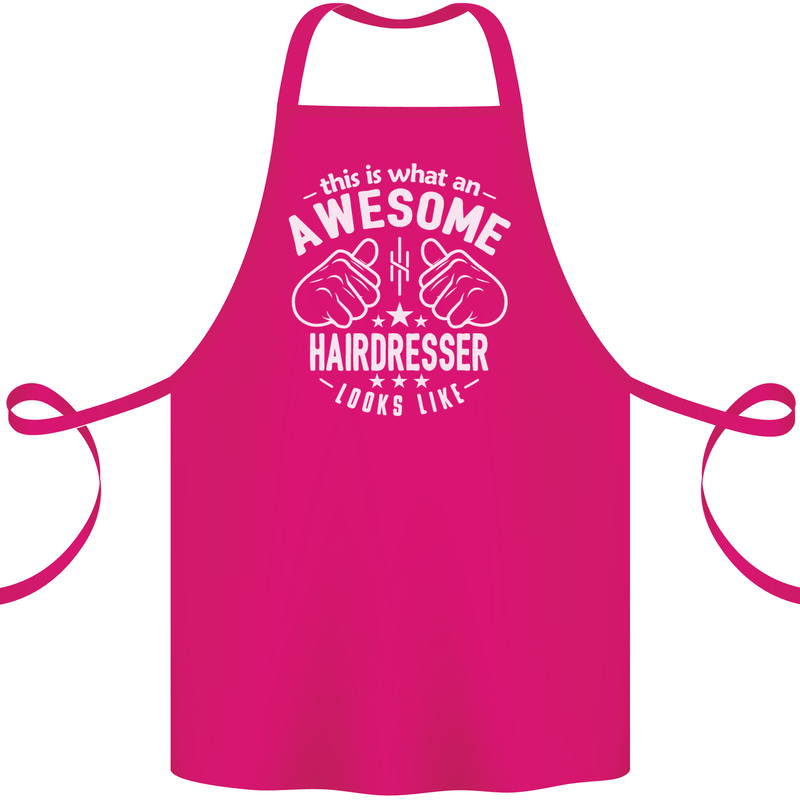 An Awesome Hairdresser Looks Like Cotton Apron 100% Organic Pink