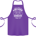 An Awesome Hairdresser Looks Like Cotton Apron 100% Organic Purple