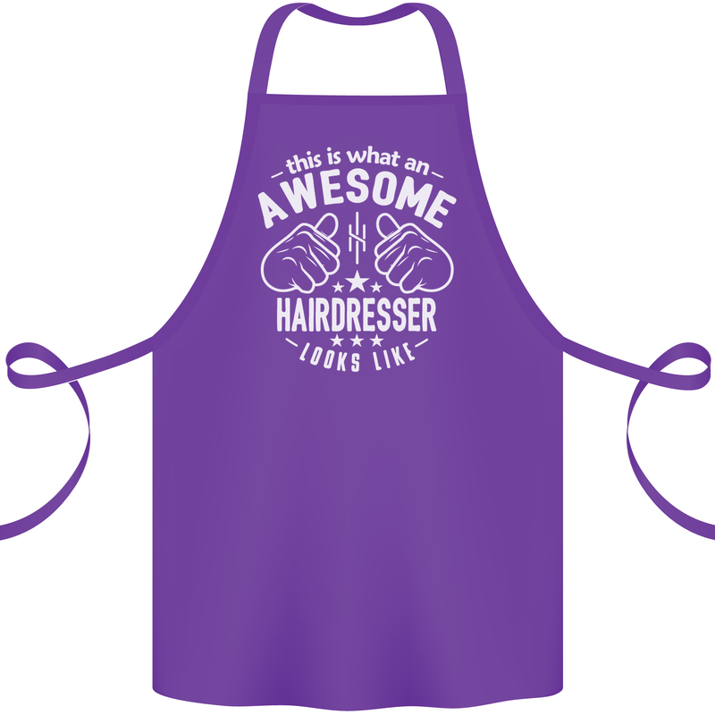 An Awesome Hairdresser Looks Like Cotton Apron 100% Organic Purple