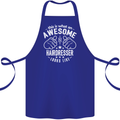 An Awesome Hairdresser Looks Like Cotton Apron 100% Organic Royal Blue