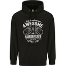 An Awesome Hairdresser Looks Like Mens 80% Cotton Hoodie Black