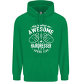 An Awesome Hairdresser Looks Like Mens 80% Cotton Hoodie Irish Green