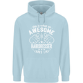 An Awesome Hairdresser Looks Like Mens 80% Cotton Hoodie Light Blue