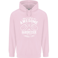 An Awesome Hairdresser Looks Like Mens 80% Cotton Hoodie Light Pink
