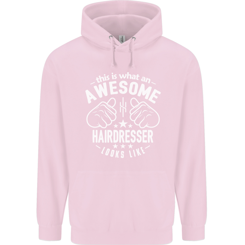 An Awesome Hairdresser Looks Like Mens 80% Cotton Hoodie Light Pink