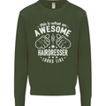 An Awesome Hairdresser Looks Like Mens Sweatshirt Jumper Forest Green